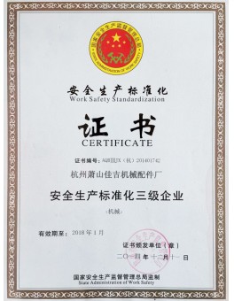 安全生产标准化证书